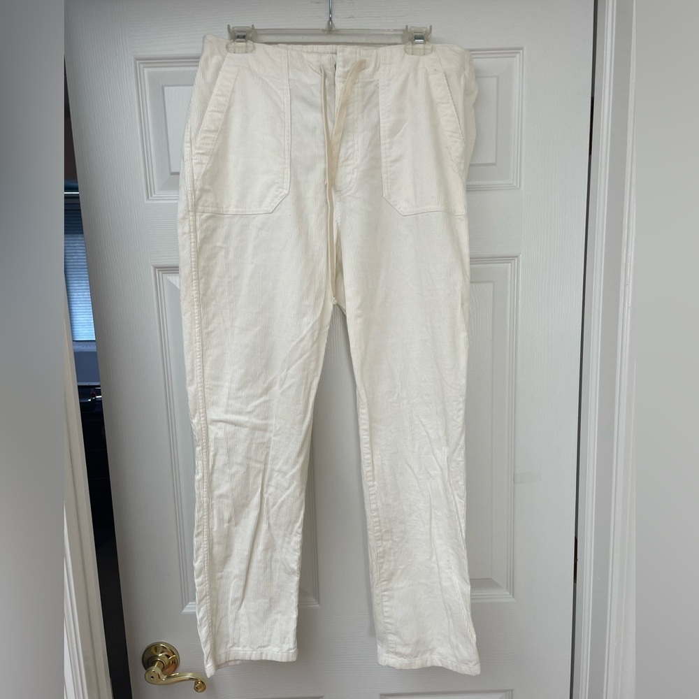 J Crew white corduroy pants women’s size M